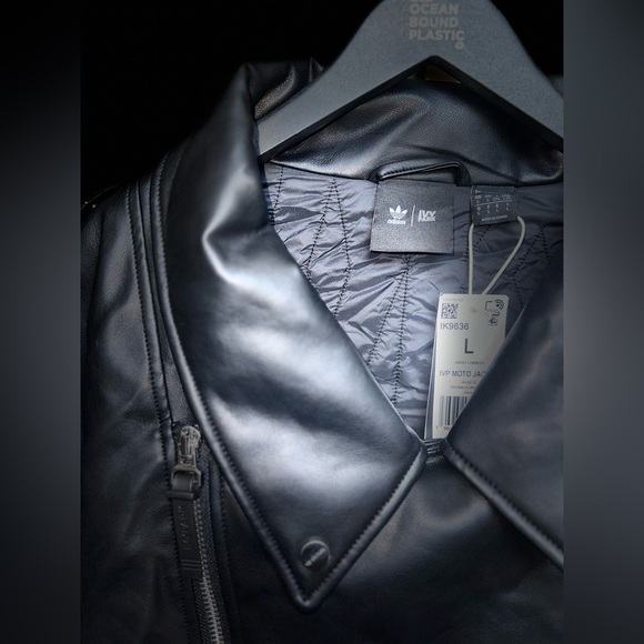 Large, never worn faux leather Ivy Park X Adidas Moto Jacket. Tags still on. - Picture 5 of 5